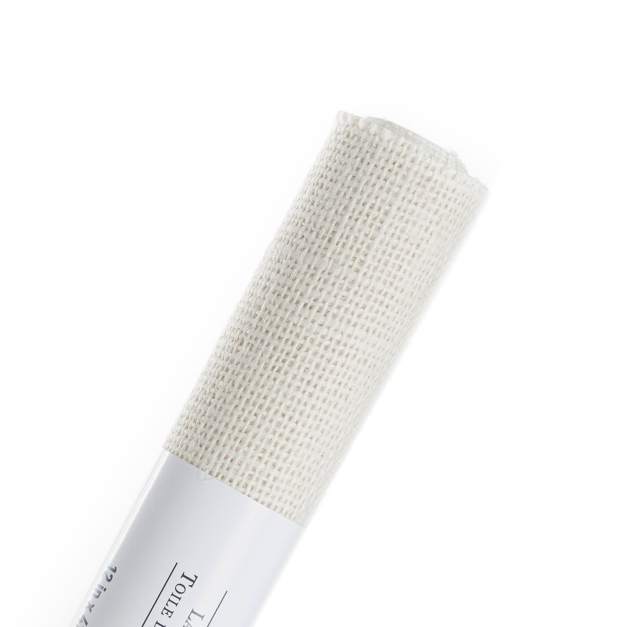 Cream Laminated Burlap Fabric Roll by Loops & Threads®